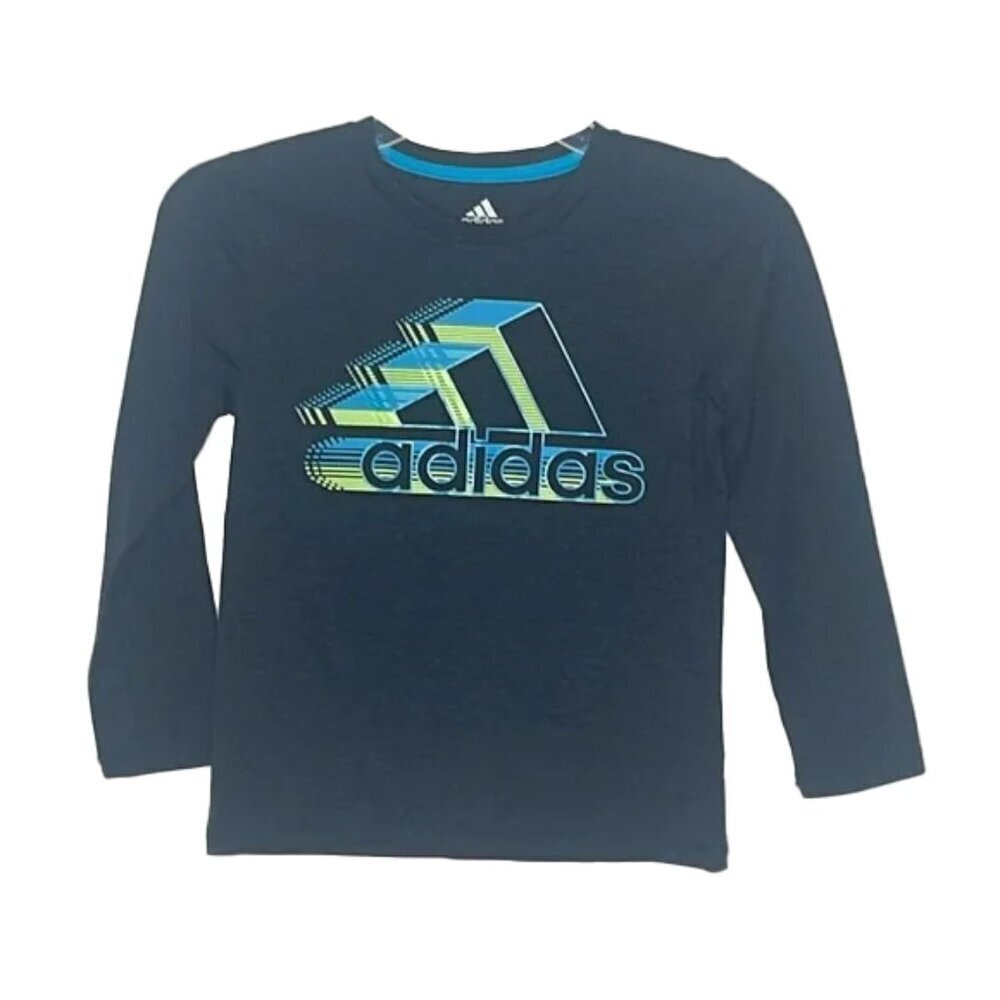 ❤️ 🆕 ADIDAS Kids Dark Blue Long Sleeve Tee Size 6